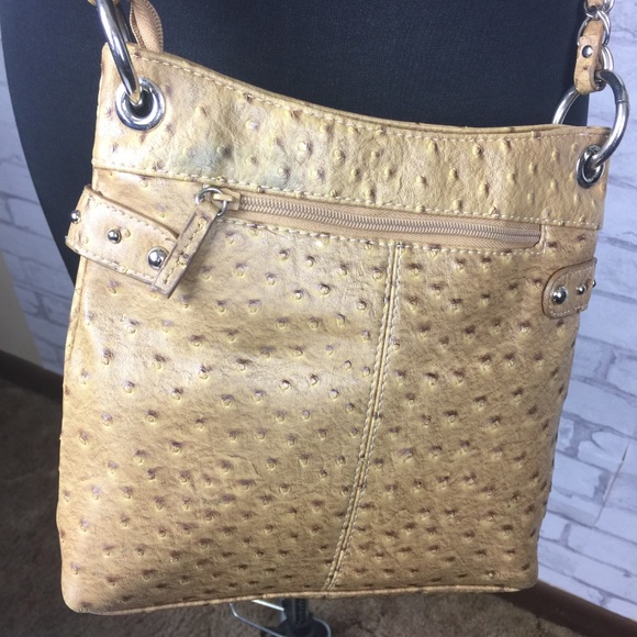 Reflections Tan Crossbody Studded Trim Handbag - Picture 5 of 7